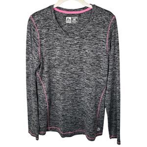 RBX Performance Black & Gray Long Sleeve Athletic Shirt Women's Large